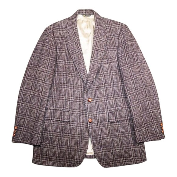Alexander Dean 1976 x Harris Tweed Other - Alexander Dean x Harris Tweed Overcheck Dogstooth Wool Sport Coat 42R
